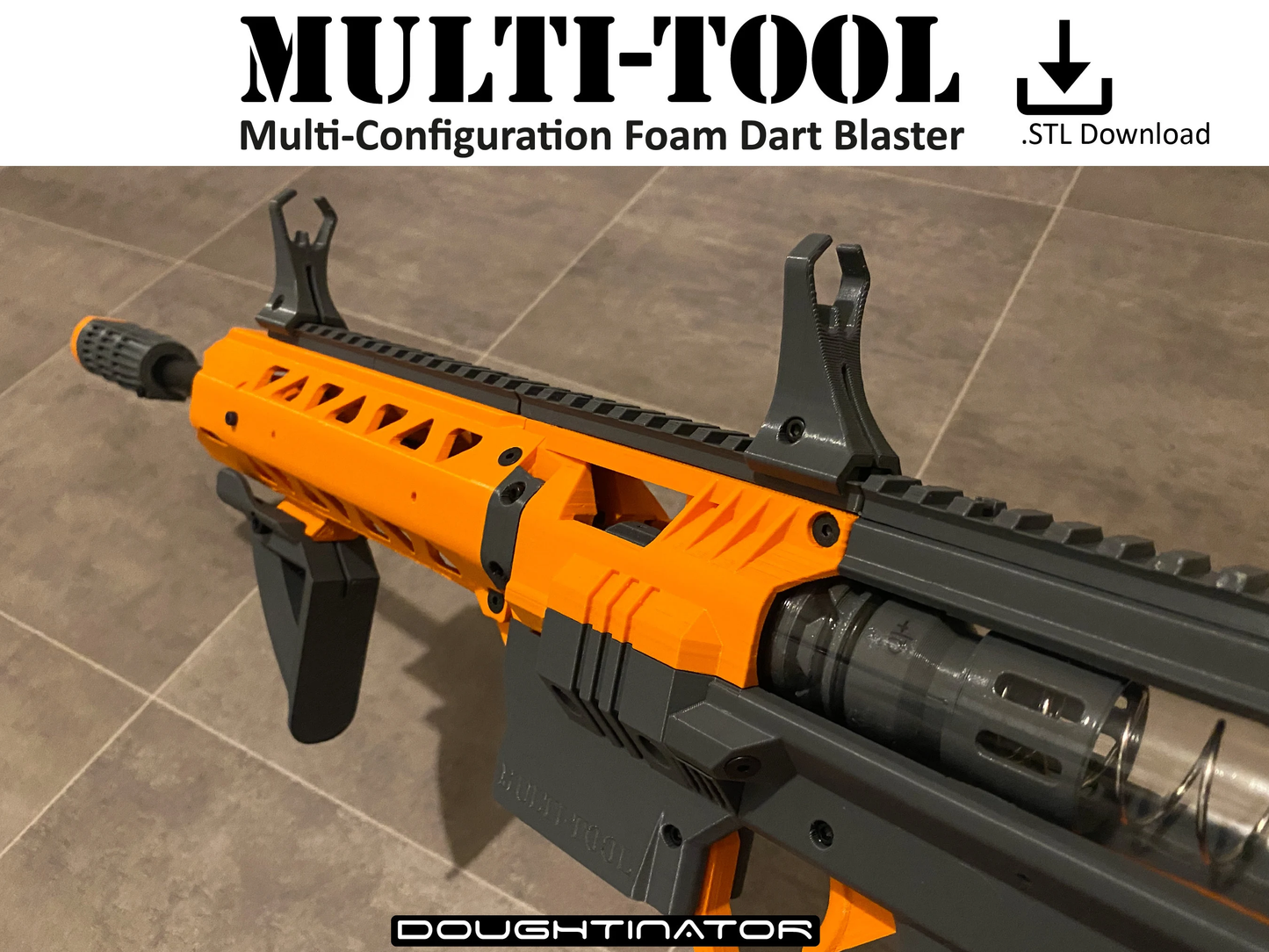 Multi-Tool | 3D Printable High Power NERF Blaster: Digital STL Download