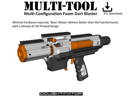 Multi-Tool | 3D Printable High Power NERF Blaster: Digital STL Download