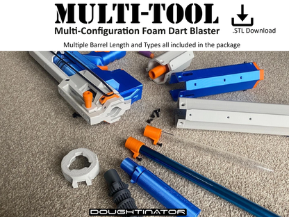 Multi-Tool | 3D Printable High Power NERF Blaster: Digital STL Download